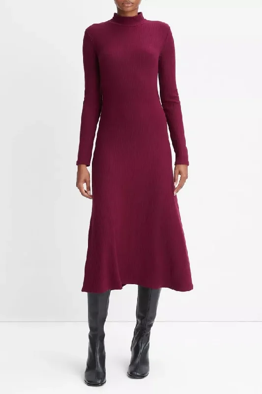 Long Sleeve Mock Neck Dress