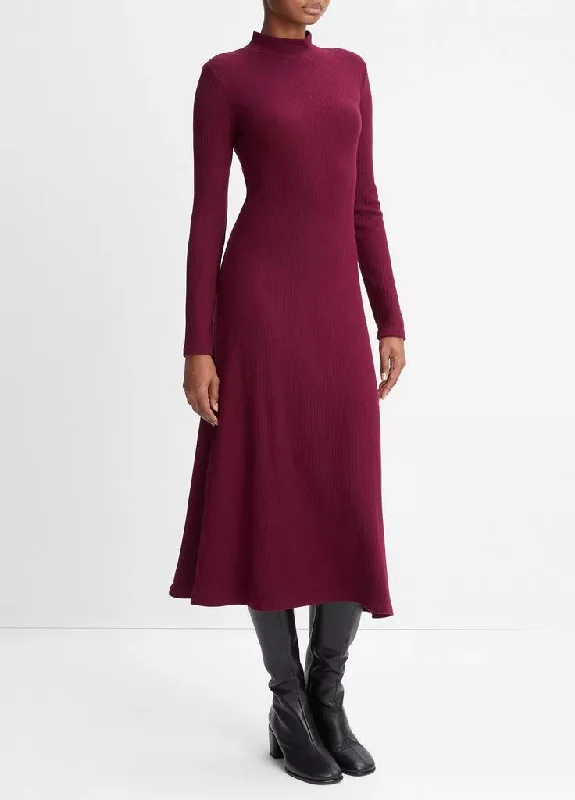 Long Sleeve Mock Neck Dress