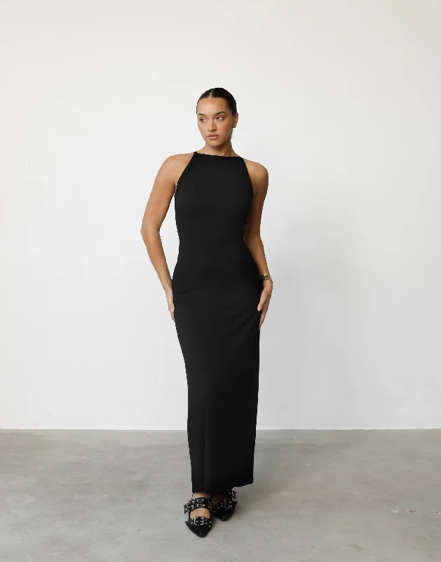 Maizie Maxi Dress (Black)