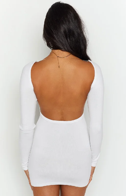 SNDYS Milo White Knit Dress