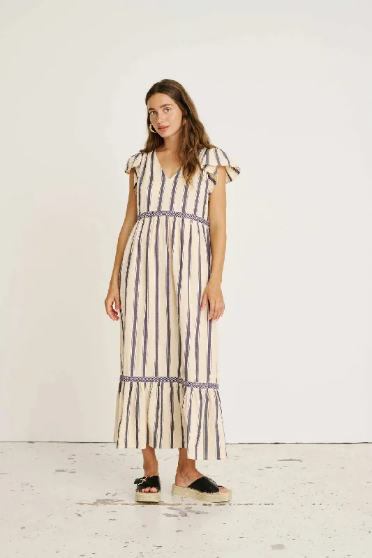 SUMMERY COPENHAGEN OCTAVIE LONG DRESS - PURPLE VELVET