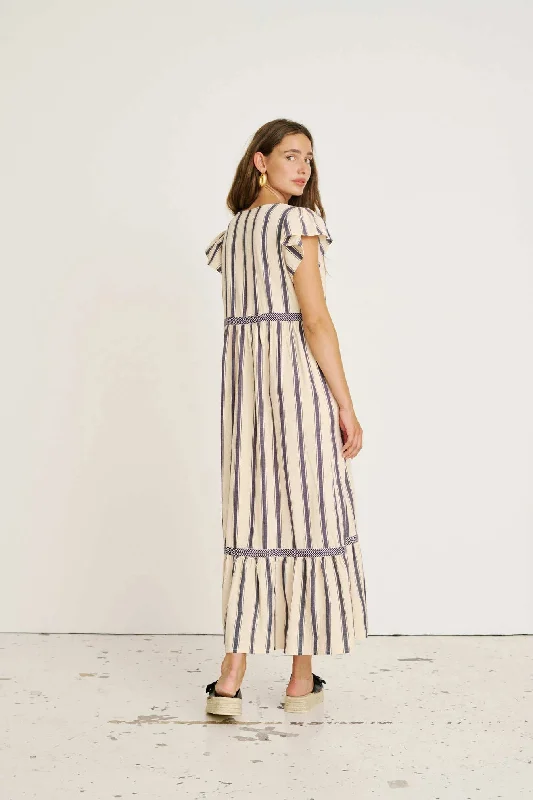 SUMMERY COPENHAGEN OCTAVIE LONG DRESS - PURPLE VELVET