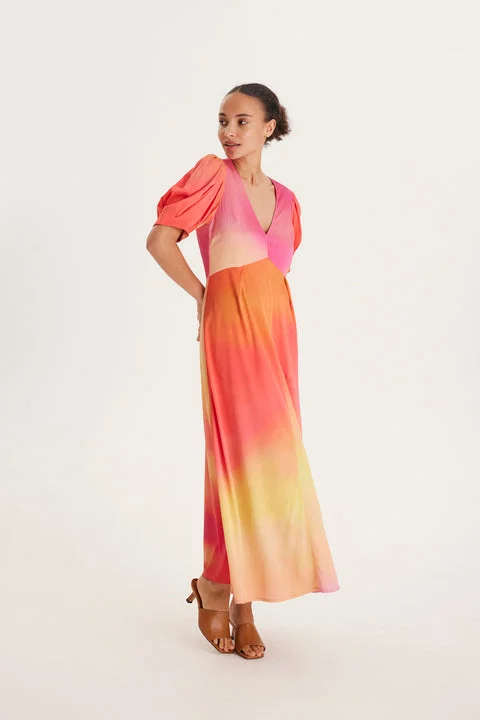 SUMMERY COPENHAGEN MEERA LONG DRESS - FUCHSIA ROSE