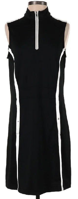 Tail Activewear Black Sleeveless Golf Dress with White Trim Size S MSP$100