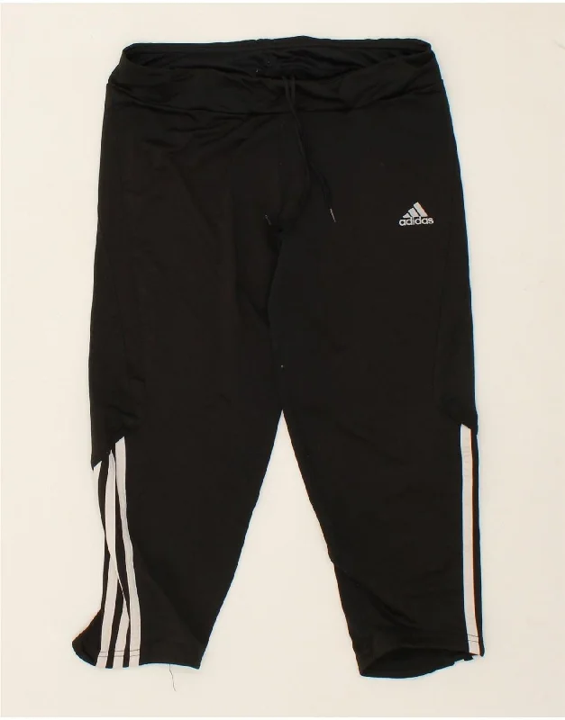 ADIDAS Womens Climalite Bermuda Sport Shorts UK 12/14 Medium Black