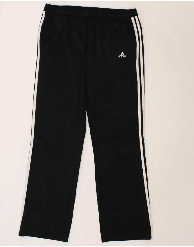 ADIDAS Womens Tracksuit Trousers UK 18 XL Black Polyester