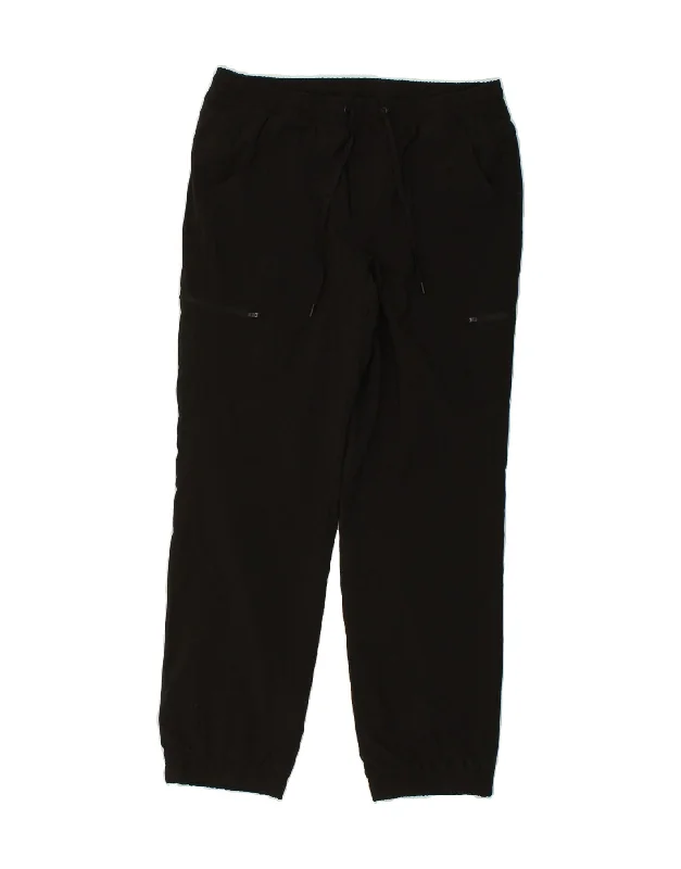 EDDIE BAUER Womens Cargo Tracksuit Trousers Joggers US 12 Large Black