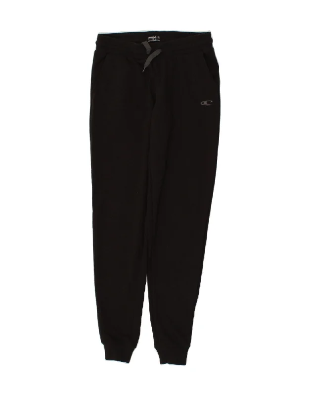 O'NEILL Womens Tracksuit Trousers Joggers UK 6 XS Black Cotton