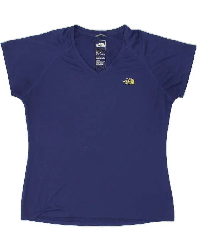 THE NORTH FACE Womens T-Shirt Top UK 18 XL Blue Polyester