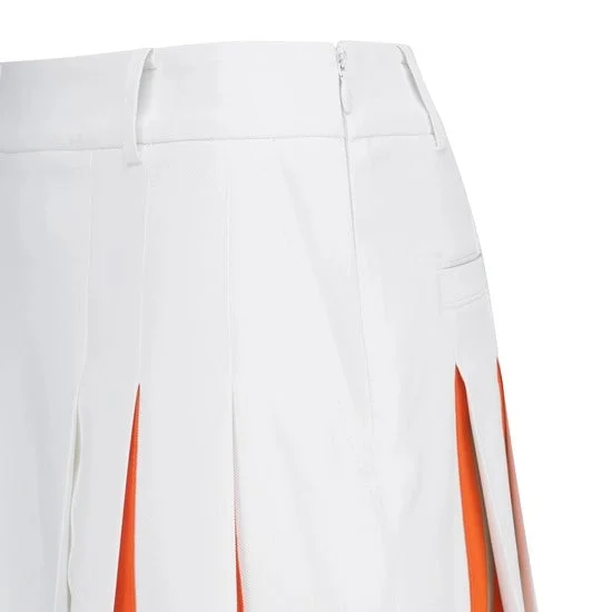 Women Blade Pleats Skirt White