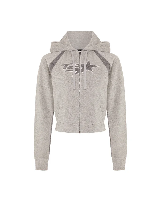 Women's TS Star Terry Towelling Track Top - Grey