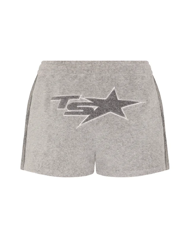 Women's TS Star Terry Towelling Track Shorts - Grey