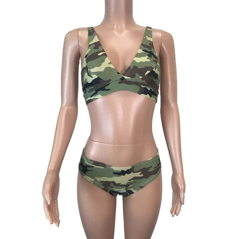 Camouflage Cheeky Bikini Outfit