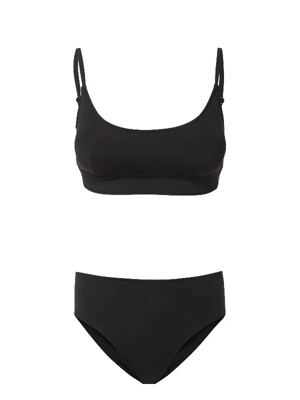 Erika Top + Classic Midrise Bottom in Black