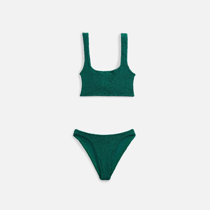 Hunza G Xandra Bikini - Metallic Forest Green