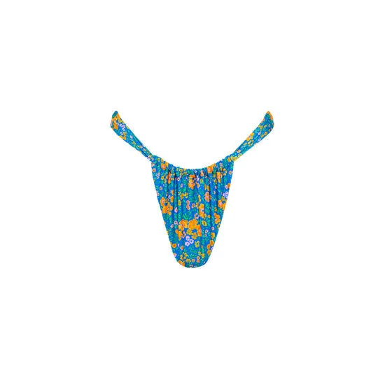 Kulani Kinis Ruched Thong Bottom-Ocean Potion