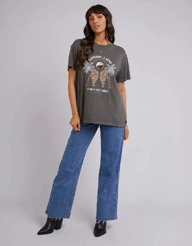 ALL ABOUT EVE LIVING LIFE STANDARD TEE CHARCOAL