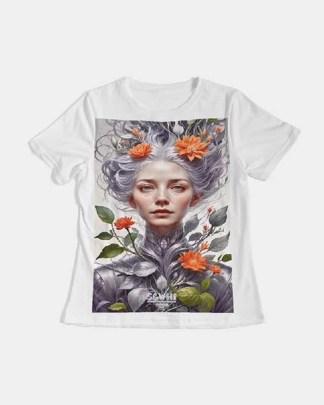 Beautiful white sister grey hair blossom Women's All-Over Print Tee