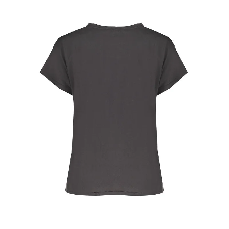 Black Cotton Tops & T-Shirt