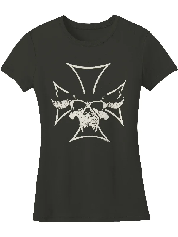 Danzig Iron Cross Skull Gray T-Shirt