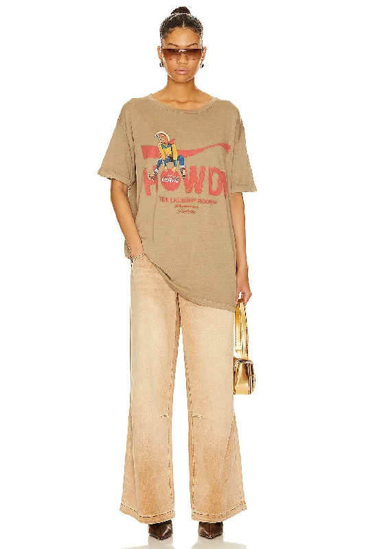 Laundry Room Howdy Coke Oversized Tee in Camel Gold