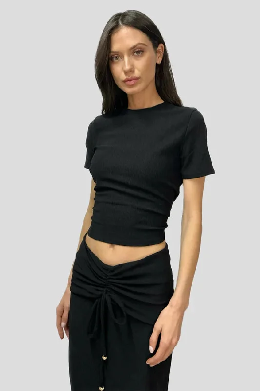 Kimberly Taylor Gabriella Tee Textured Black