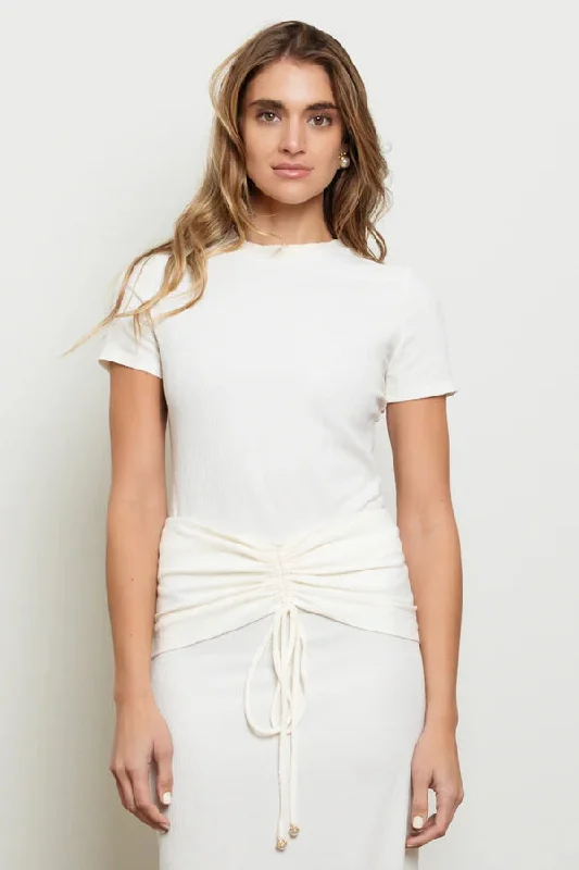 Kimberly Taylor Gabriella Tee Textured Ivory