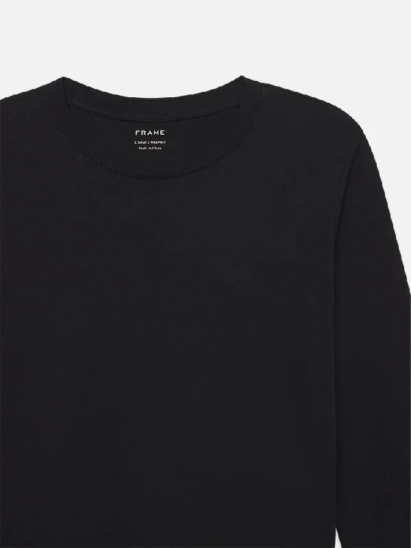 Long Sleeve Baby Tee -- Black