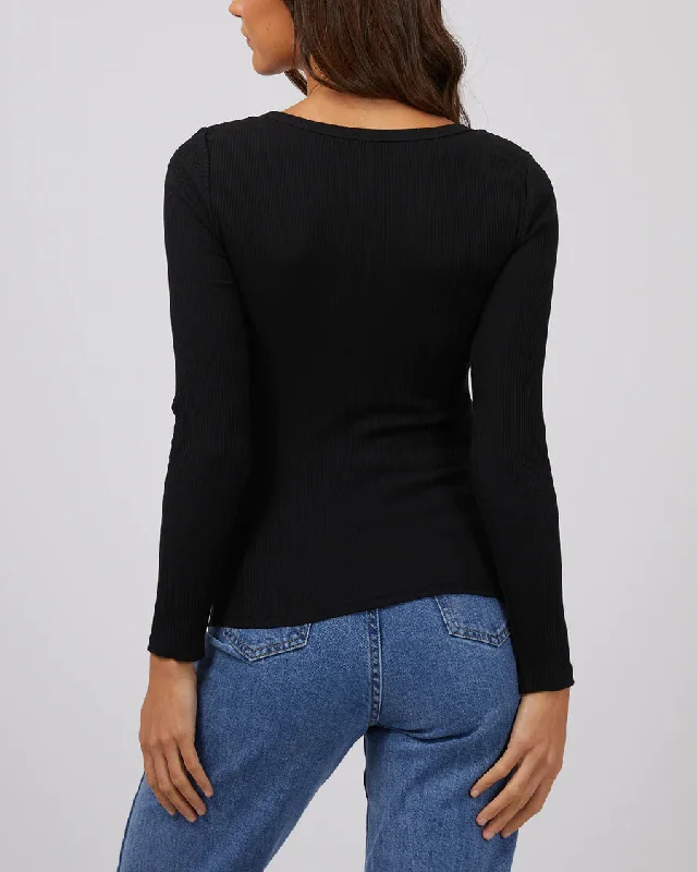 SILENT THEORY HAZEL LONG SLEEVE BLACK