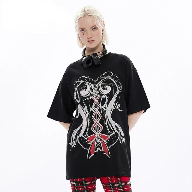 Women's Grunge Bloody Mary Printed Casual Tee