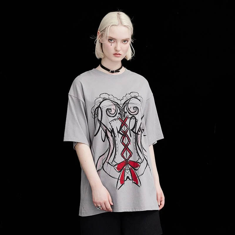 Women's Grunge Bloody Mary Printed Casual Tee