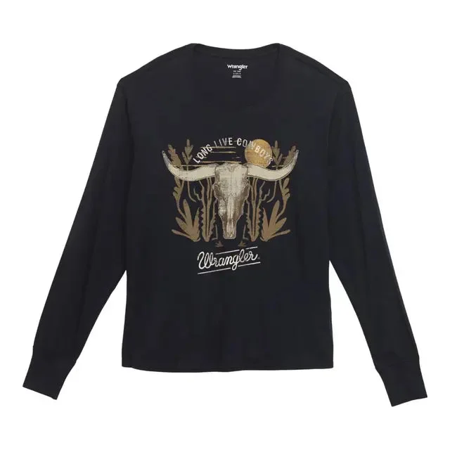 Wrangler Women's ""Steer Head"" Long Sleeve T-Shirt