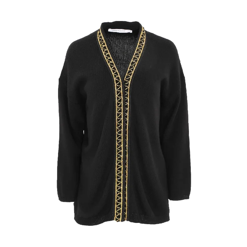 Simona Corsellini Long Sleeves Black Cardigan