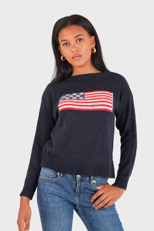 ""Flag"" sweater navy