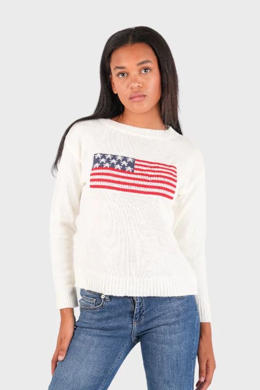 ""Flag"" sweater white