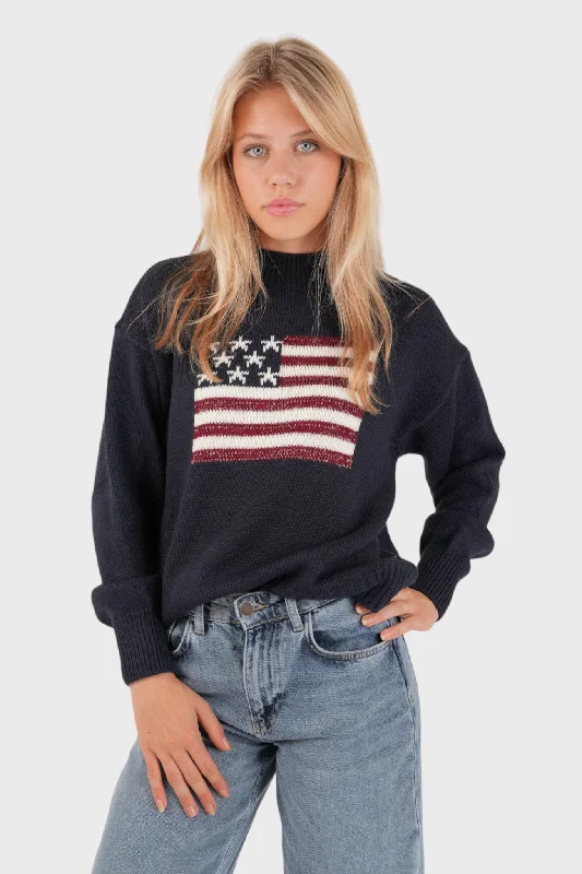 ""Glitter flag"" sweater USA