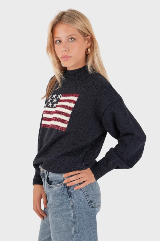 ""Glitter flag"" sweater USA