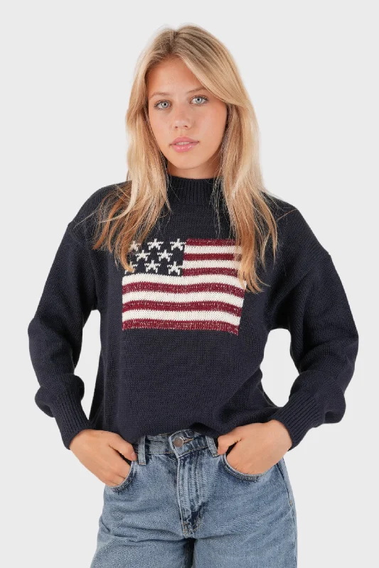 ""Glitter flag"" sweater USA