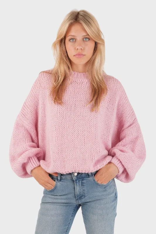 ""Keep me warm"" sweater baby pink