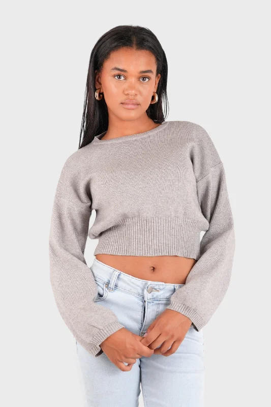 ""Soft glow"" sweater grey