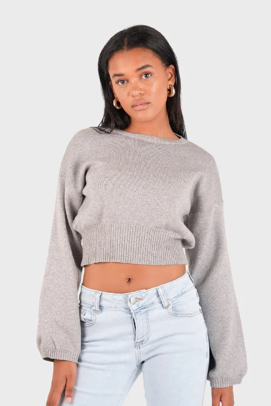 ""Soft glow"" sweater grey