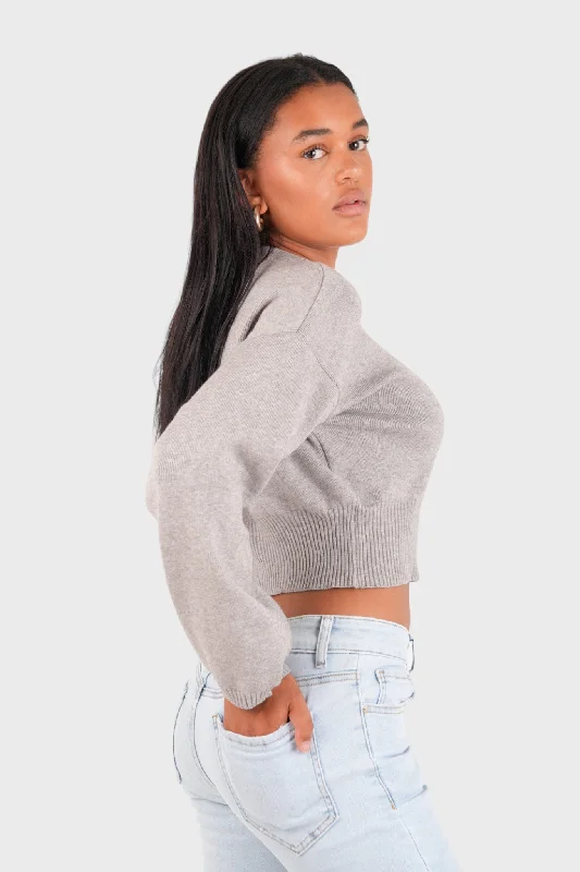 ""Soft glow"" sweater grey