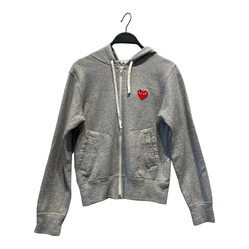 PLAY COMME des GARCONS/Zip Up Hoodie/S/GRY/Cotton/AZ-T167/AZ-T167