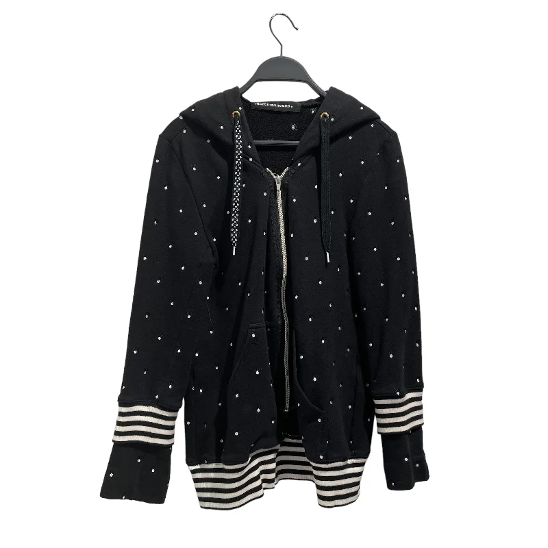 mercibeaucoup，/Hoodie/1/Polka dot/Cotton/BLK/B&W ZIP UP