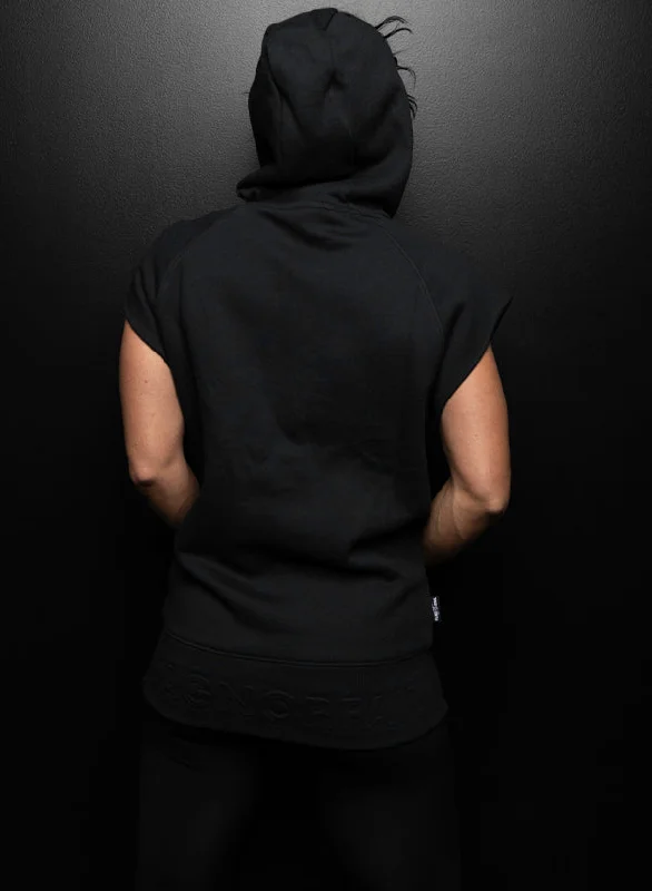 ESSENTIAL SLEEVELESS SWEATSHIRT - BLACK