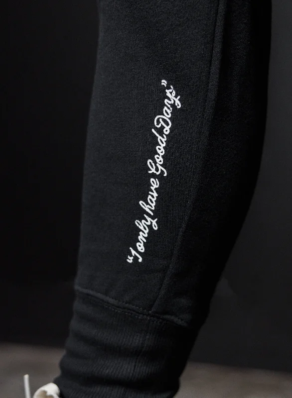 GOOD DAYS CROP HOODIE - BLACK