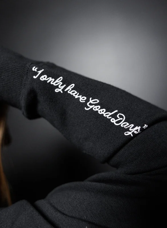 GOOD DAYS CROP HOODIE - BLACK