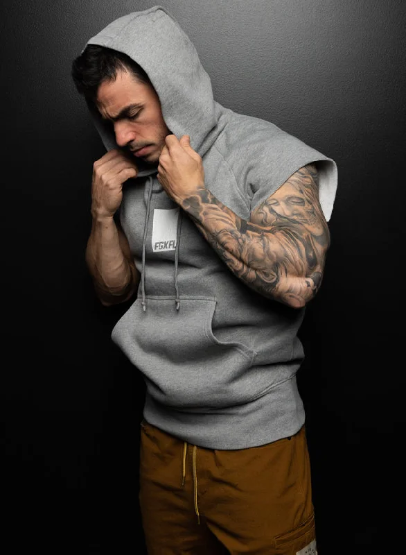 KNOCKOUT SLEEVELESS SWEATSHIRT - GREY