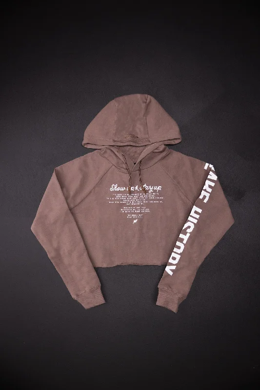 MAKE HISTORY CROP HOODIE - EARTH