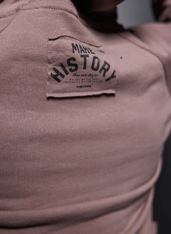 MAKE HISTORY CROP HOODIE - EARTH